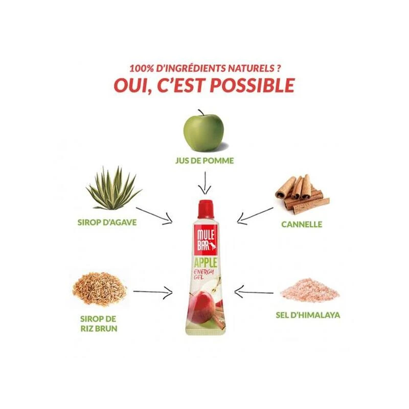 24 Gels énergétiques - Végan - Avec Bouchon Refermable - 37g - Pomme 5 24 Gels énergétiques - Végan - Avec Bouchon Refermable - 37g - Pomme – Image 3