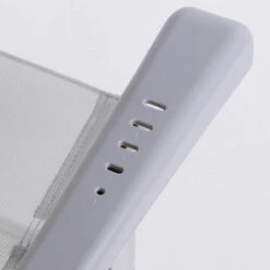 AKTIVE - Chaise Pliante Haute Avec Dossier Haut Réglable 5 Positions, Gris -Aventure Soldes aktive chaise pliante haute avec dossier haut reglable 5 positions gris 5