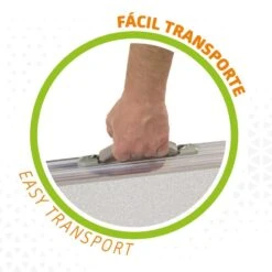 AKTIVE - Table Pliante Avec 2 Tabourets Et Poignée De Transpor, Gris -Aventure Soldes aktive table pliante avec 2 tabourets et poignee de transpor gris 2