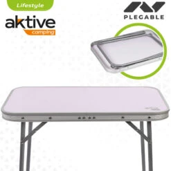 AKTIVE - Table Pliante Avec Poignée De Transport. Table De Camping 60x40x50 Cm -Aventure Soldes aktive table pliante avec poignee de transport table de camping 60x40x50 cm 2