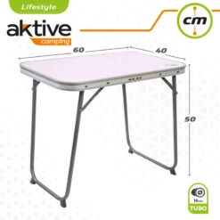 AKTIVE - Table Pliante Avec Poignée De Transport. Table De Camping 60x40x50 Cm -Aventure Soldes aktive table pliante avec poignee de transport table de camping 60x40x50 cm 3