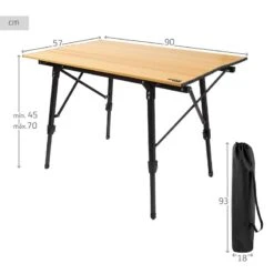 AKTIVE - Table Pliante Glampling Hauteur Réglable. Table De Camping, 90 X 57 Cm -Aventure Soldes aktive table pliante glampling hauteur reglable table de camping 90 x 57 cm 3
