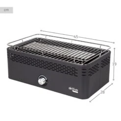 Barbecue Rectangulaire Noir De Table Sans Fumée 45x28x19 Cm Aktive -Aventure Soldes barbecue rectangulaire noir de table sans fumee 45x28x19 cm aktive 3