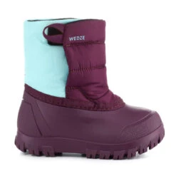 WEDZE Bottes De Neige Bébé, Après Ski Bébé WARM Violettes Et Turquoises -Aventure Soldes bottes de neige bebe apres ski bebe warm violettes et turquoises 2