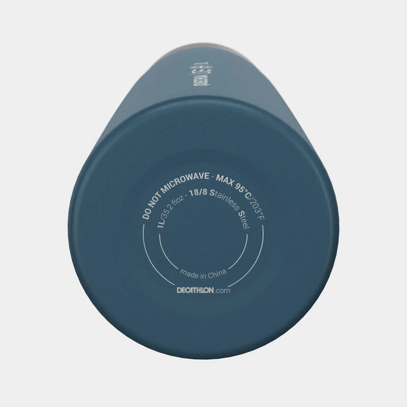 Quechua Bouteille Isotherme Inox 1L Avec Gobelet Pour La Randonnée - Bleu 10 Quechua Bouteille Isotherme Inox 1L Avec Gobelet Pour La Randonnée - Bleu – Image 8