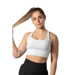 Brassière De Sport Côtelée V2 Blanc