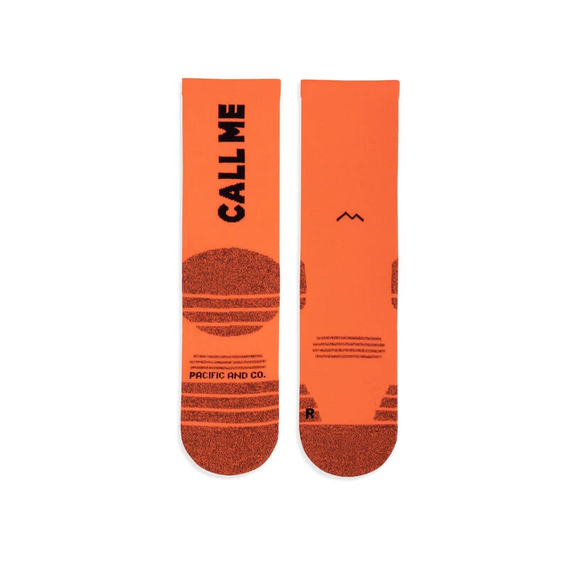 Call Me Chaussette De Course Unisexe, Tricotée Couleur Orange Fluo 5 Call Me Chaussette De Course Unisexe, Tricotée Couleur Orange Fluo – Image 3