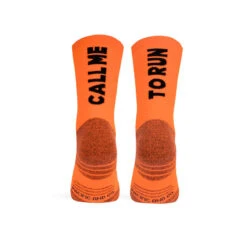 Call Me Chaussette De Course Unisexe, Tricotée Couleur Orange Fluo