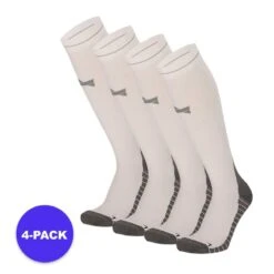 Chaussettes De Course Xtreme Blanches (4-PACK)