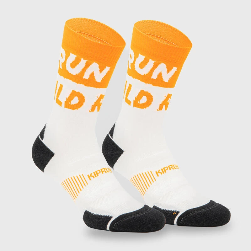 CHAUSSETTES DE RUNNING RUN900 EPAISSES MI-MOLLET RUN WILD BLANC ORANGE 11 CHAUSSETTES DE RUNNING RUN900 EPAISSES MI-MOLLET RUN WILD BLANC ORANGE – Image 9