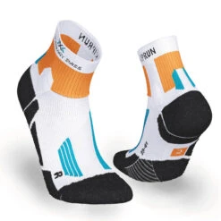 CHAUSSETTES DE RUNNING RUN900 X BLANC/ORANGE