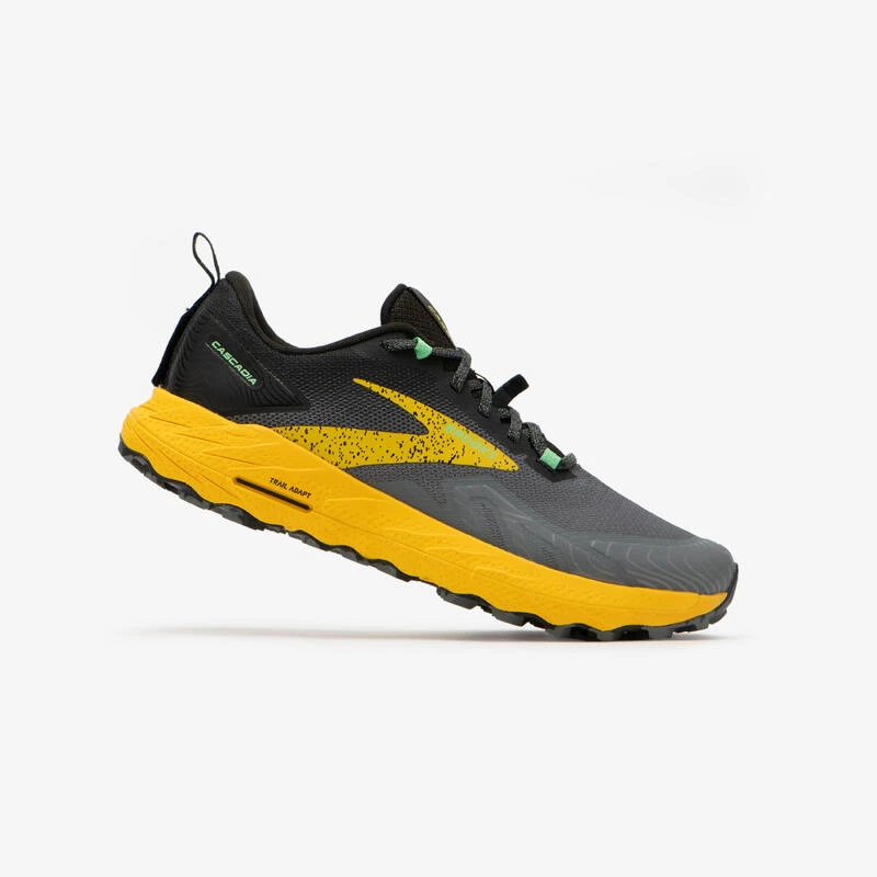CHAUSSURE DE RUNNING TRAIL HOMME BROOKS RUNNING CASCADIA 17 JAUNE ET GRIS 3 CHAUSSURE DE RUNNING TRAIL HOMME BROOKS RUNNING CASCADIA 17 JAUNE ET GRIS