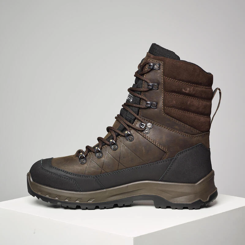 CHAUSSURES CHASSE IMPERMÉABLES CHAUDES CUIR CROSSHUNT 540 MARRON 4 CHAUSSURES CHASSE IMPERMÉABLES CHAUDES CUIR CROSSHUNT 540 MARRON – Image 2