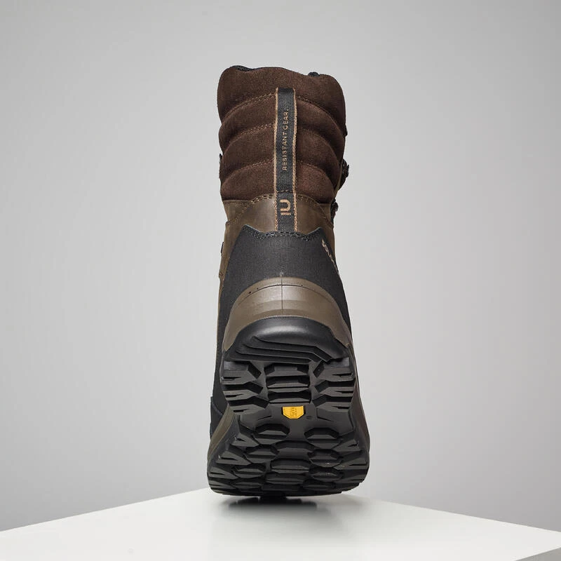 CHAUSSURES CHASSE IMPERMÉABLES CHAUDES CUIR CROSSHUNT 540 MARRON 5 CHAUSSURES CHASSE IMPERMÉABLES CHAUDES CUIR CROSSHUNT 540 MARRON – Image 3