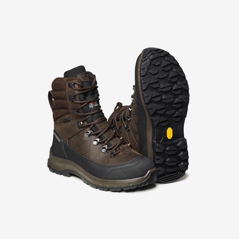 CHAUSSURES CHASSE IMPERMÉABLES CHAUDES CUIR CROSSHUNT 540 MARRON 3 CHAUSSURES CHASSE IMPERMÉABLES CHAUDES CUIR CROSSHUNT 540 MARRON