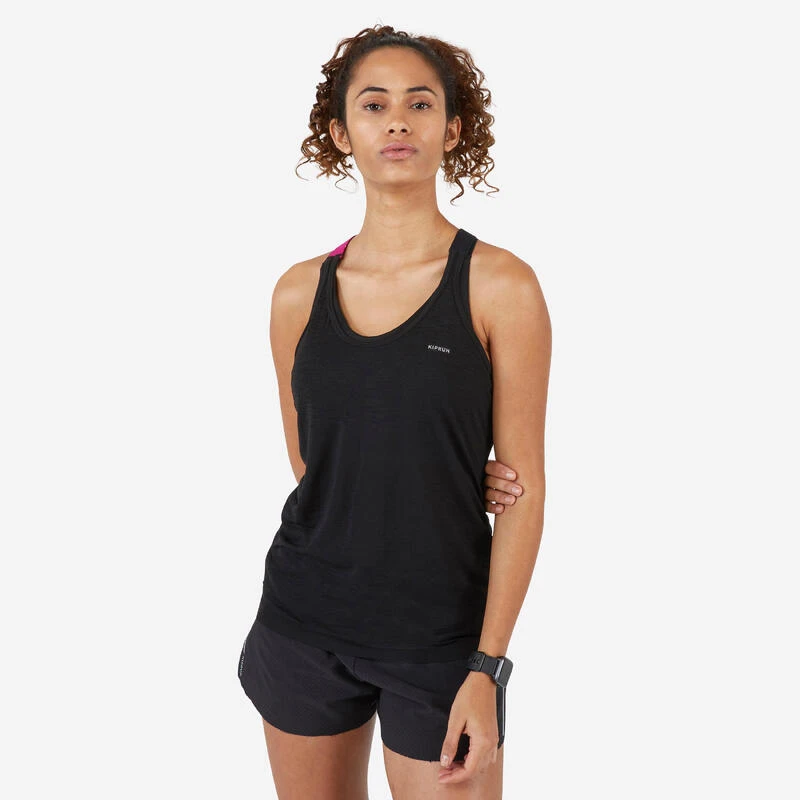 DEBARDEUR RUNNING FEMME RESPIRANT KIPRUN CARE NOIR ROSE 3 DEBARDEUR RUNNING FEMME RESPIRANT KIPRUN CARE NOIR ROSE