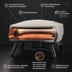 Four à Pizza WITT ETNA Modèle Rotante - Gris FR -Aventure Soldes four a pizza witt etna modele rotante gris fr 5