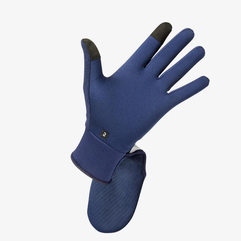 Gants De Running Homme Femme - KIPRUN Evolutiv V2 Bleu Marine 6 Gants De Running Homme Femme - KIPRUN Evolutiv V2 Bleu Marine – Image 4