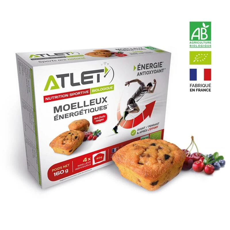 Gâteaux Moelleux énergétique Fruits Rouges Biologique 4 X 40g 3 Gâteaux Moelleux énergétique Fruits Rouges Biologique 4 X 40g