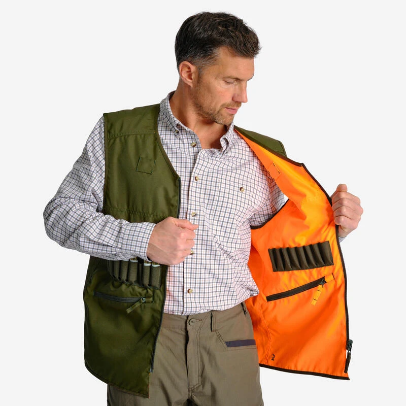 Gilet Chasse Réversible 500 Fluo/vert 7 Gilet Chasse Réversible 500 Fluo/vert – Image 5
