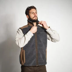 GILET POLAIRE SANS MANCHES MOUTONNE 500 GRIS -Aventure Soldes gilet polaire sans manches moutonne 500 gris 3
