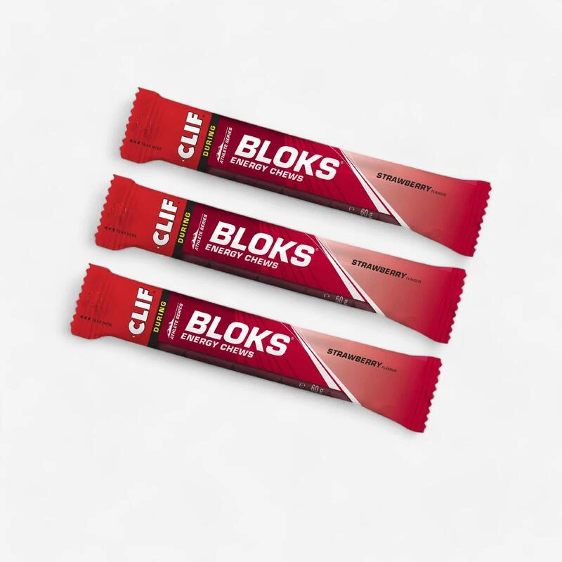 Gomme Énergétique CLIF BLOKS Fraise (60 G) *3 3 Gomme Énergétique CLIF BLOKS Fraise (60 G) *3