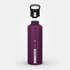 Quechua Gourde Alu 1L Avec Bouchon à Ouverture Rapide Pour La Randonnée - Violet -Aventure Soldes gourde alu 1l avec bouchon a ouverture rapide pour la randonnee violet 1