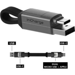 InCharge 6 Câble De Charge Court USB-C - Gris Foncé -Aventure Soldes incharge 6 cable de charge court usb c gris fonce 6