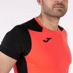 Maillot Manches Courtes Homme Joma Record Ii Corail Fluo Noir -Aventure Soldes maillot manches courtes homme joma record ii corail fluo noir 4