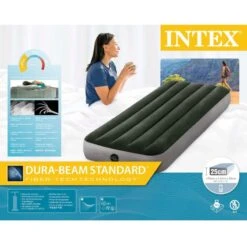 Matelas Gonflable - Intex Prestige Downy -1 Personne - 76x191x25 Cm (BxLxH) -Aventure Soldes matelas gonflable intex prestige downy 1 personne 76x191x25 cm bxlxh 4