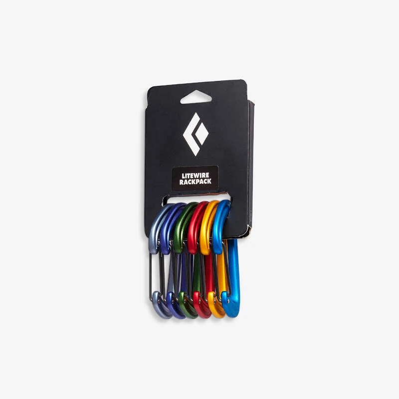 Black Diamond Pack De 6 Mousquetons Pour L'escalade Et L'alpinisme - LiteWire Rackpack 3 Black Diamond Pack De 6 Mousquetons Pour L'escalade Et L'alpinisme - LiteWire Rackpack