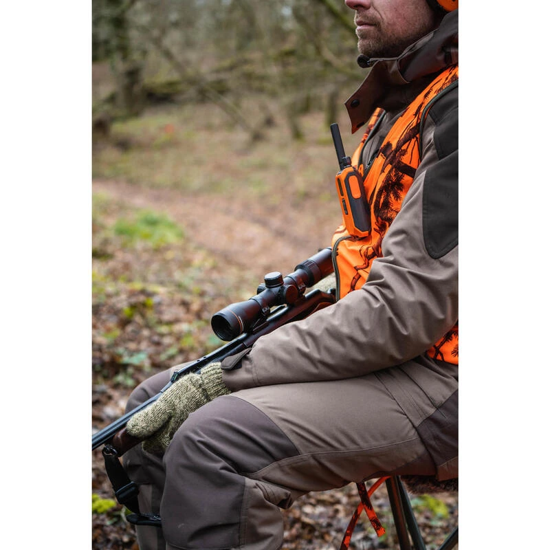 PANTALON CHASSE IMPERMEABLE CHAUD SILENCIEUX MARRON 520 4 PANTALON CHASSE IMPERMEABLE CHAUD SILENCIEUX MARRON 520 – Image 2