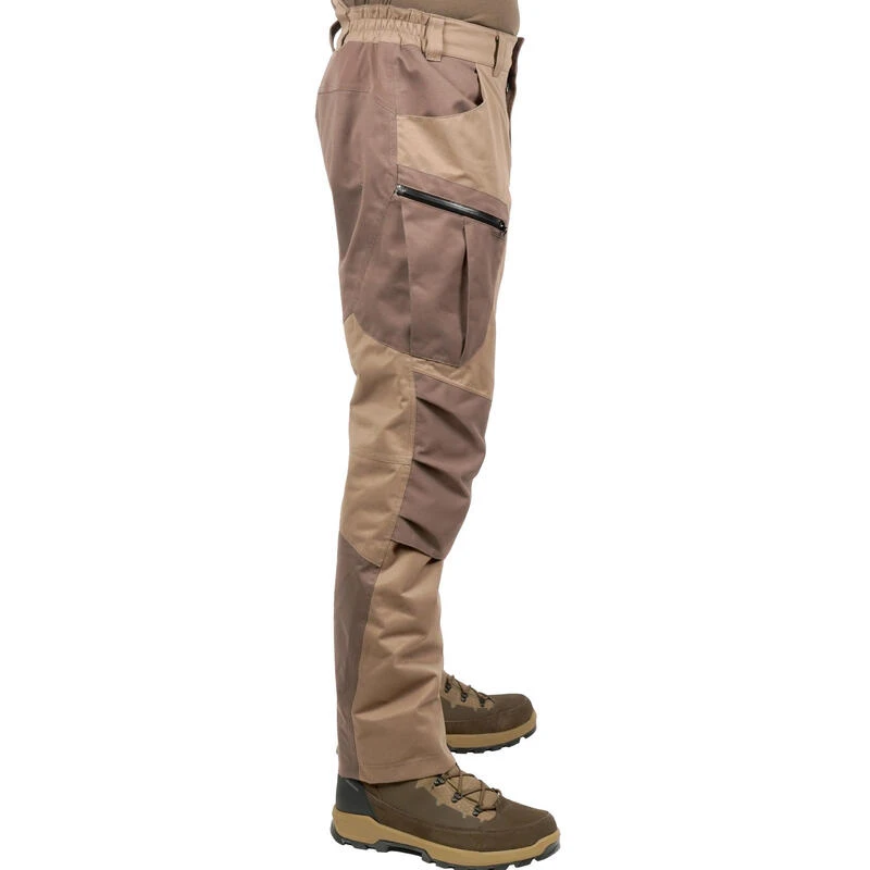 PANTALON CHASSE IMPERMEABLE CHAUD SILENCIEUX MARRON 520 6 PANTALON CHASSE IMPERMEABLE CHAUD SILENCIEUX MARRON 520 – Image 4