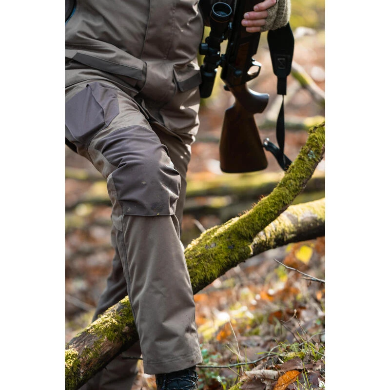 PANTALON CHASSE IMPERMEABLE CHAUD SILENCIEUX MARRON 520 7 PANTALON CHASSE IMPERMEABLE CHAUD SILENCIEUX MARRON 520 – Image 5
