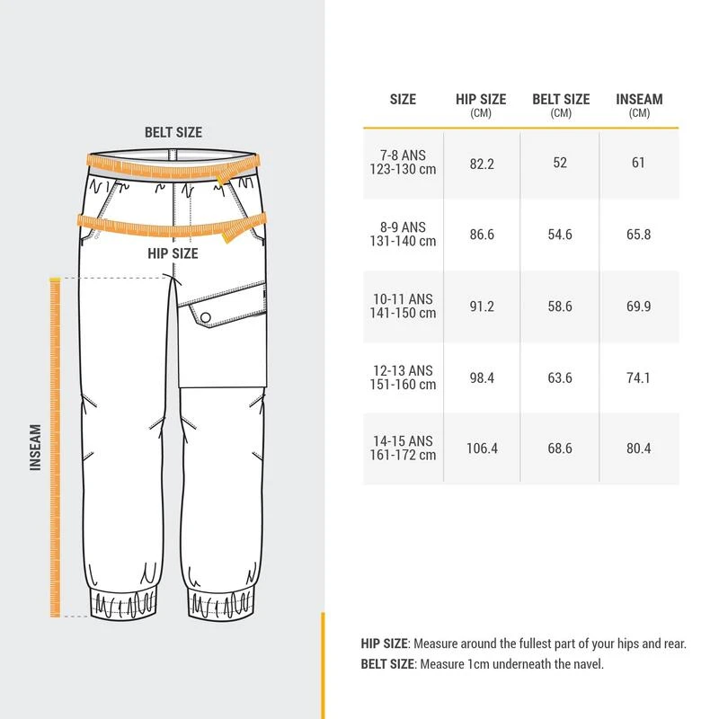 Quechua PANTALON CHAUD DÉPERLANT DE RANDONNÉE - SH100 - ENFANT 7 - 15 ANS 5 Quechua PANTALON CHAUD DÉPERLANT DE RANDONNÉE - SH100 - ENFANT 7 - 15 ANS – Image 3