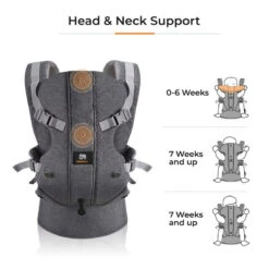 Porte-bébé Ergonomique Deryan - Porte-bébé Ventral 2-en-1 Anthracite -Aventure Soldes porte bebe ergonomique deryan porte bebe ventral 2 en 1 anthracite 2