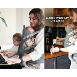 Porte-bébé Ergonomique Deryan - Porte-bébé Ventral 2-en-1 Anthracite -Aventure Soldes porte bebe ergonomique deryan porte bebe ventral 2 en 1 anthracite 6