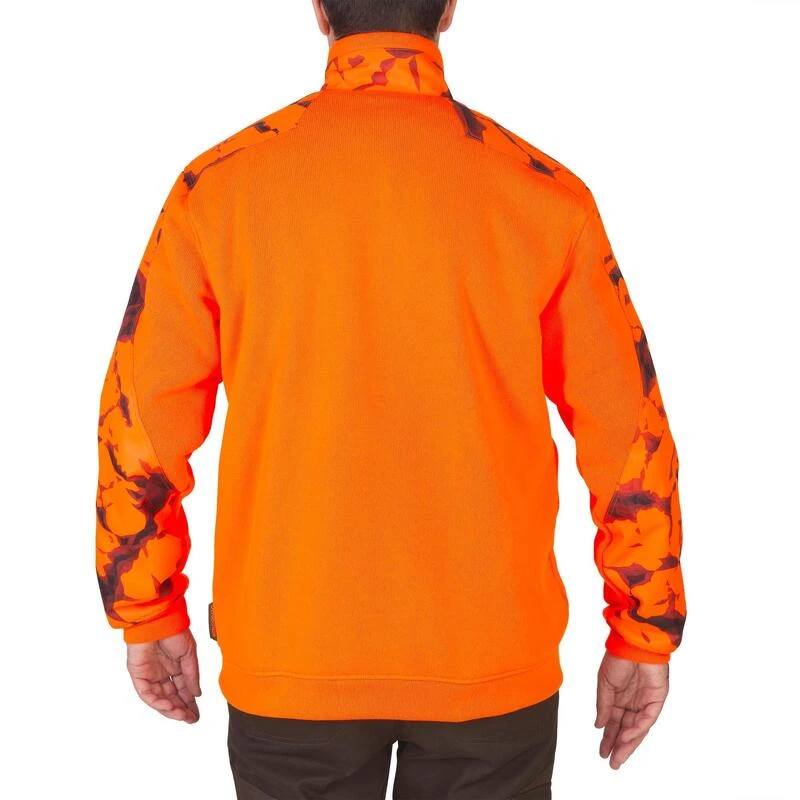 Pull Chasse Renfort Orange Fluo 500 5 Pull Chasse Renfort Orange Fluo 500 – Image 3