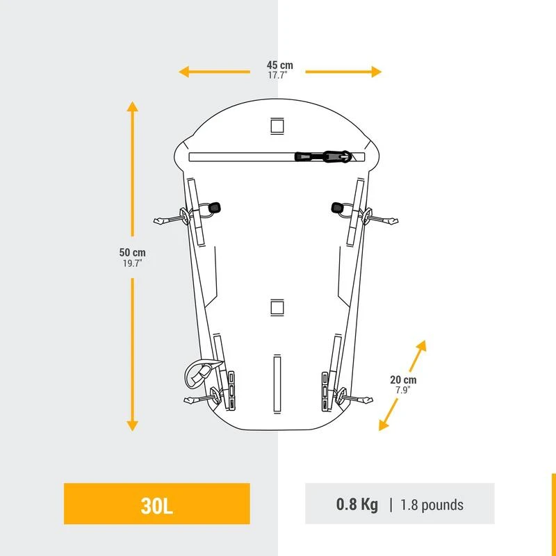 Simond Sac à Dos D'alpinisme Imperméable 30 LITRES - ICE 30 BLEU 5 Simond Sac à Dos D'alpinisme Imperméable 30 LITRES - ICE 30 BLEU – Image 3