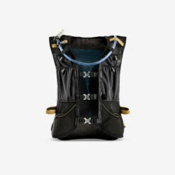 SAC DE TRAIL RUNNING MIXTE 10 L NOIR ET BRONZE - VENDU AVEC POCHE Ă EAU 1L