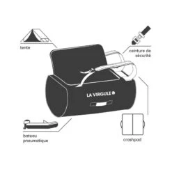 Sac Weekend Upcyclé - Duffel Bag Hors-Bord - 50L Rouge 13 Sac Weekend Upcyclé - Duffel Bag Hors-Bord - 50L Rouge -Aventure Soldes sac weekend upcycle duffel bag hors bord 50l rouge 5