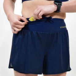 Short Course à Pied Femme Bleu Ecoresponsable -Aventure Soldes short course a pied femme bleu ecoresponsable 3