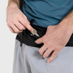 SHORT DE TRAIL RUNNING BAGGY HOMME GRIS -Aventure Soldes short de trail running baggy homme gris 2