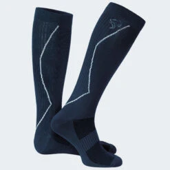 Sport Chaussettes De Course Avec Compression | Mi-bas | Femmes Et Hommes | Bleu -Aventure Soldes sport chaussettes de course avec compression mi bas femmes et hommes bleu 4