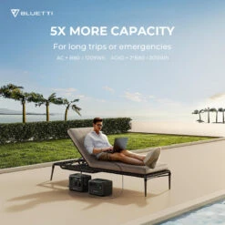 Station Électrique Portable BLUETTI AC60+B80+PV120 Pour Camping -Aventure Soldes station electrique portable bluetti ac60b80pv120 pour camping 2