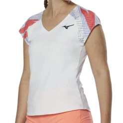 T-shirt Blanc Femme Technique Mizuno 62GA