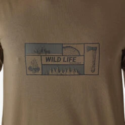T-shirt Manches Courtes Coton 100 LOGO WILDLIFE -Aventure Soldes t shirt manches courtes coton 100 logo wildlife 2