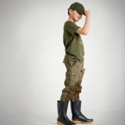 T-SHIRT Manches Courtes Junior 100 Sanglier Vert -Aventure Soldes t shirt manches courtes junior 100 sanglier vert 5