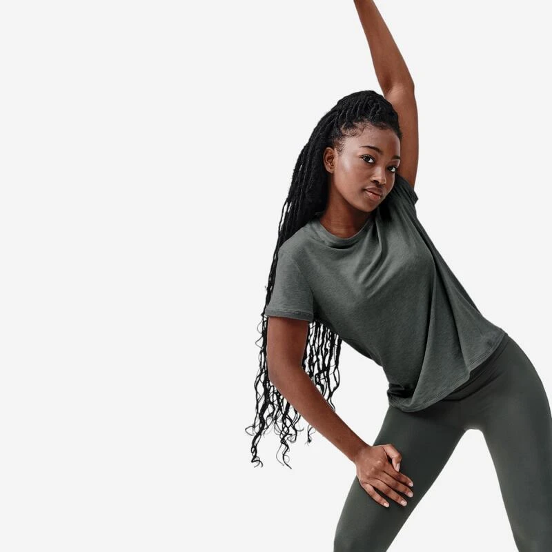 Kalenji T-shirt Running Doux Et Respirant Femme - Soft Vert Gris 3 Kalenji T-shirt Running Doux Et Respirant Femme - Soft Vert Gris