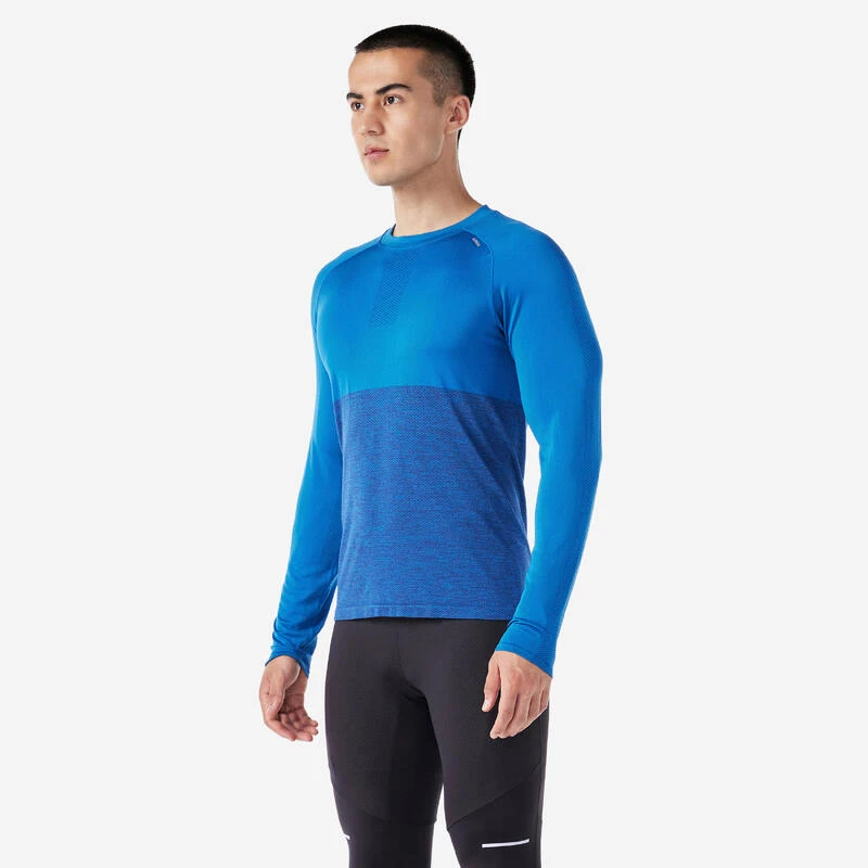 T-SHIRT RUNNING HOMME RESPIRANT MANCHE LONGUE KIPRUN CARE BLEU ROY 3 T-SHIRT RUNNING HOMME RESPIRANT MANCHE LONGUE KIPRUN CARE BLEU ROY